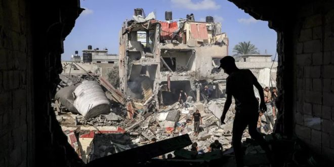 इजरायल के हमले के बाद क्षतिग्रस्त इमारत, संयुक्त राष्ट्र